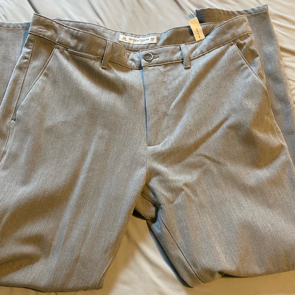 Denim & Flower Light Gray Pants